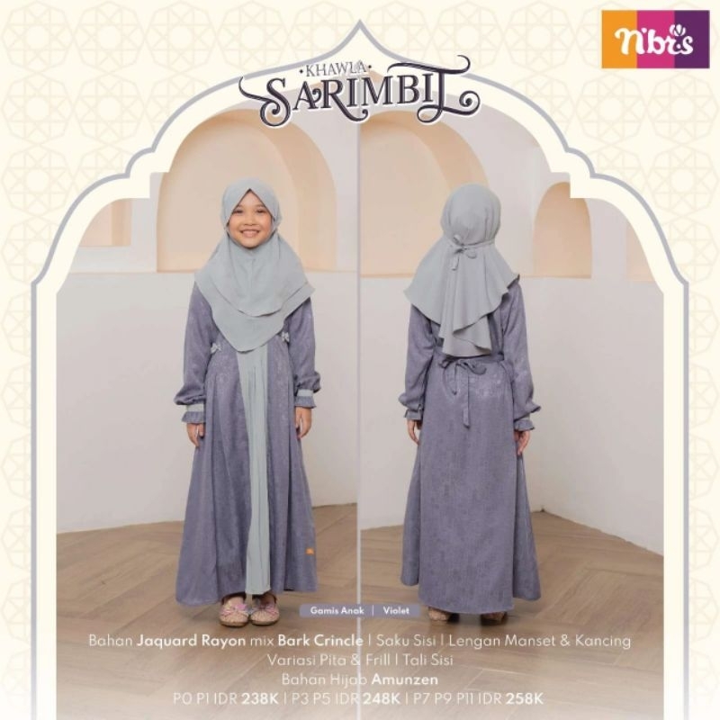 NIBRAS PROMO GAMIS ANAK VIOLET/CUCI GUDANG BAJU MUSLIM ANAK