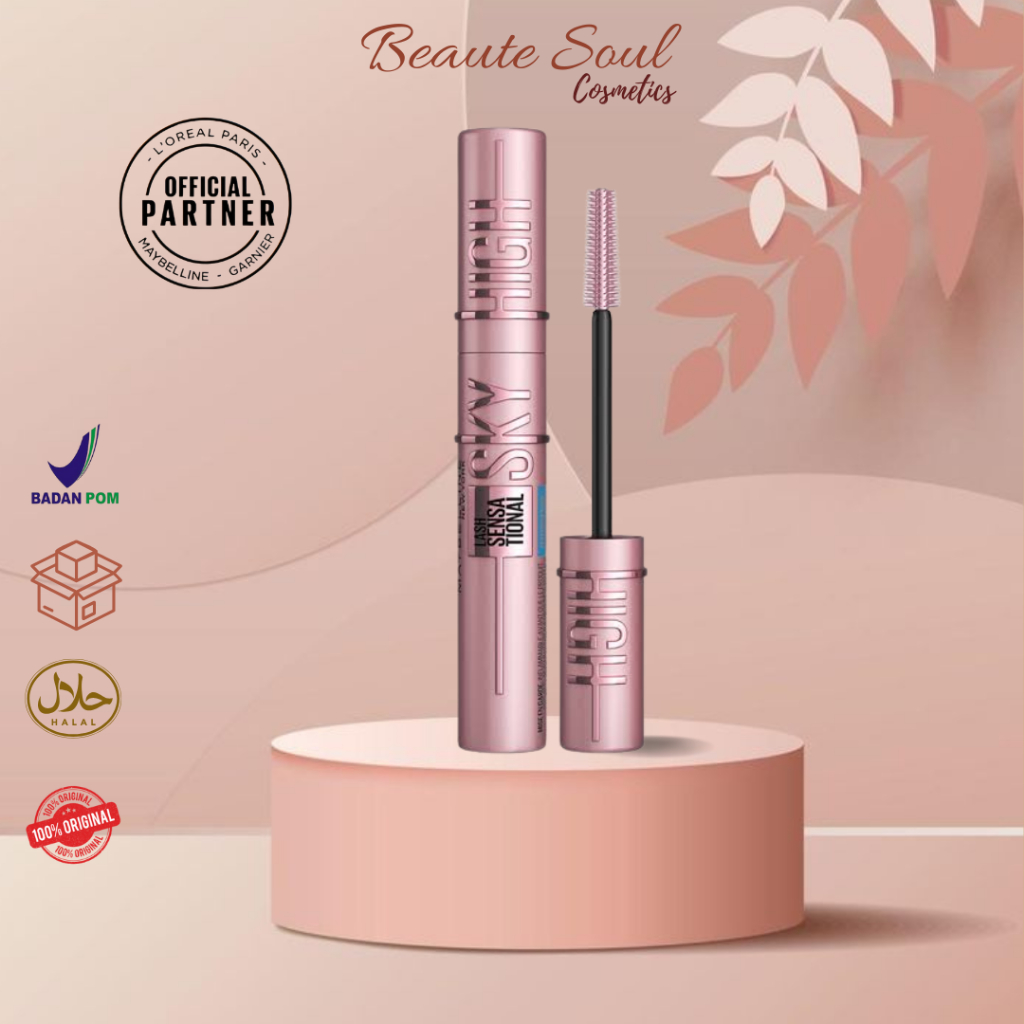 Maybelline Sky High Waterproof Mascara 6ml - Maskara Eye Make up Black Bulu Mata Panjang Tebal Tahan