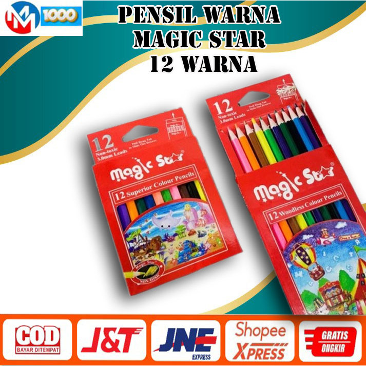 

PENSIL WARNA MAGIC STAR PANJANG & PENDEK 12 WARNA