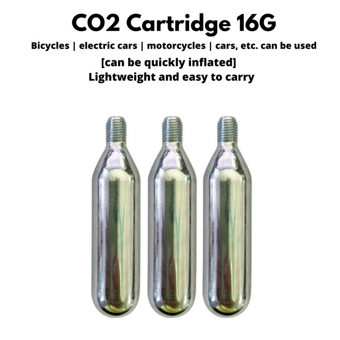 Cartridge CO2 16G Filled Untuk isi ban sepeda, bola, matras angin, campuran minuman, diffuser aquasc