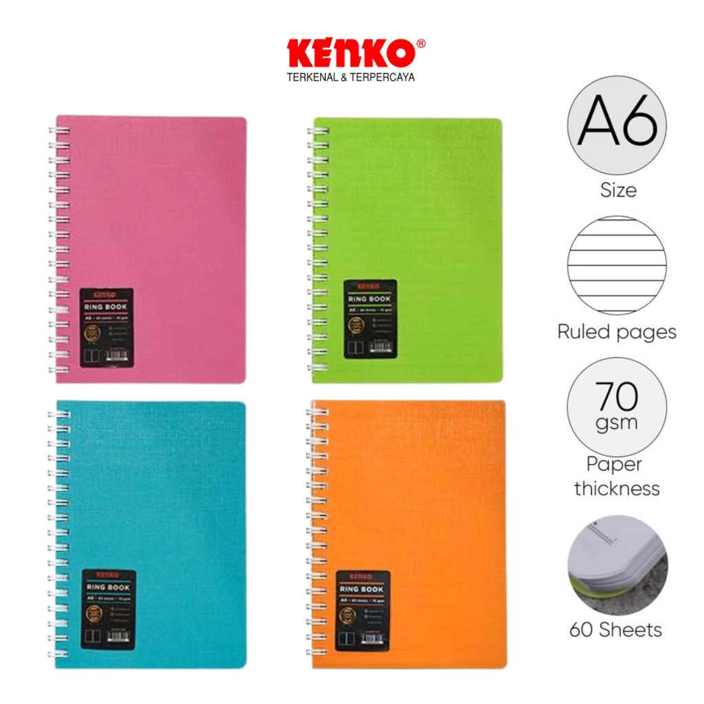 

Notebook Kenko A6-RNPP-MCR Macaroon