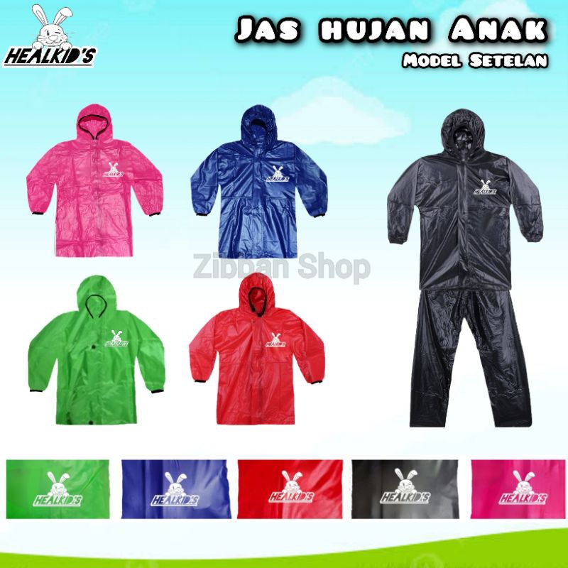 jas hujan anak sekolah,  jas hujan HEALKIDS