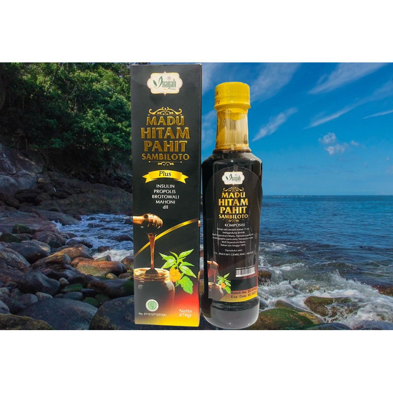 

Madu Pahit Sambiloto Propolis Brotowali Insulin 470 gram / Madu Hitam / Madu Pahit