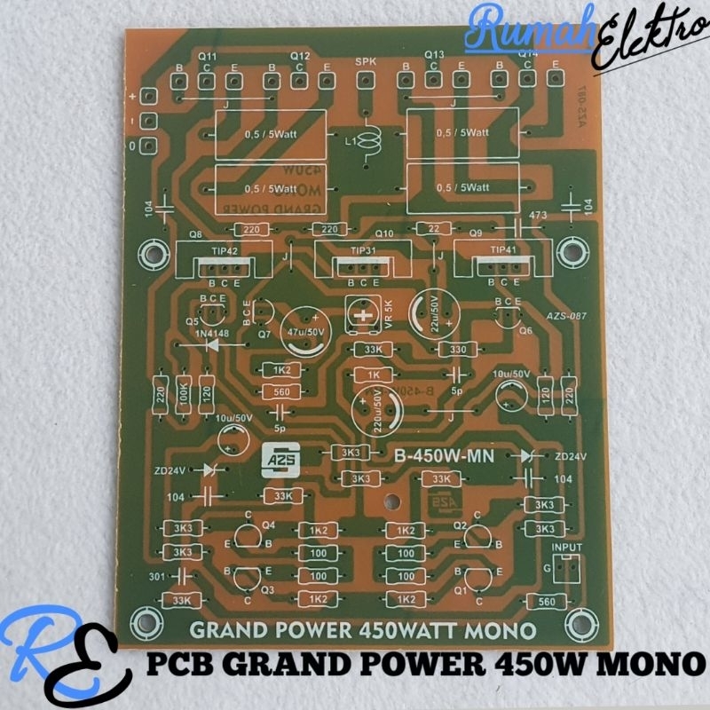 PCB DRIVER POWER AMPLIFIER GRAND POWER 450 WATT MONO