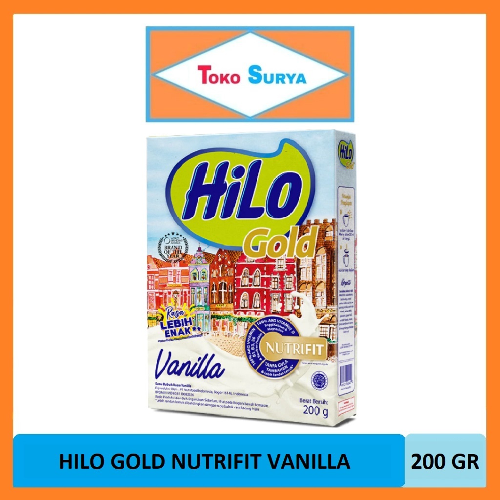 

Hilo Gold Nutrifit Vanilla Susu Bubuk Rasa Vanila 200 Gr