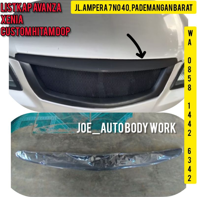 Joe Auto list kap Avanza Xenia custom 2007 - 2011 Hood Moulding listkap Avanza Xenia S E G