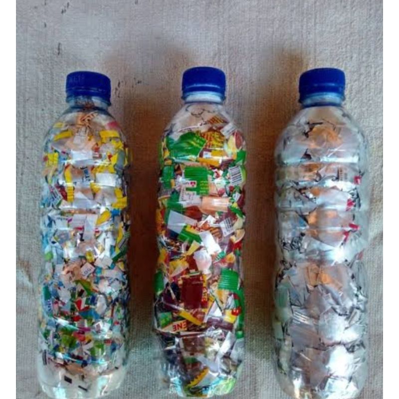 Ecobrik plastik cacah kemasan botol 600ml