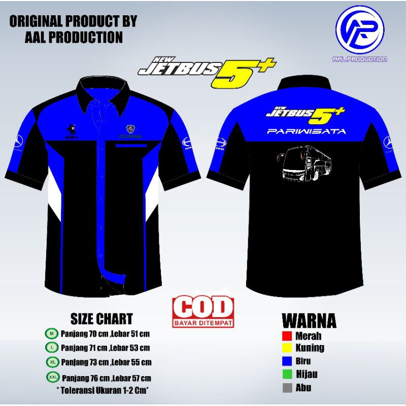 KEMEJA JETBUS 5 PARIWISATA-KEMEJABUS-KEMEJAKERJA