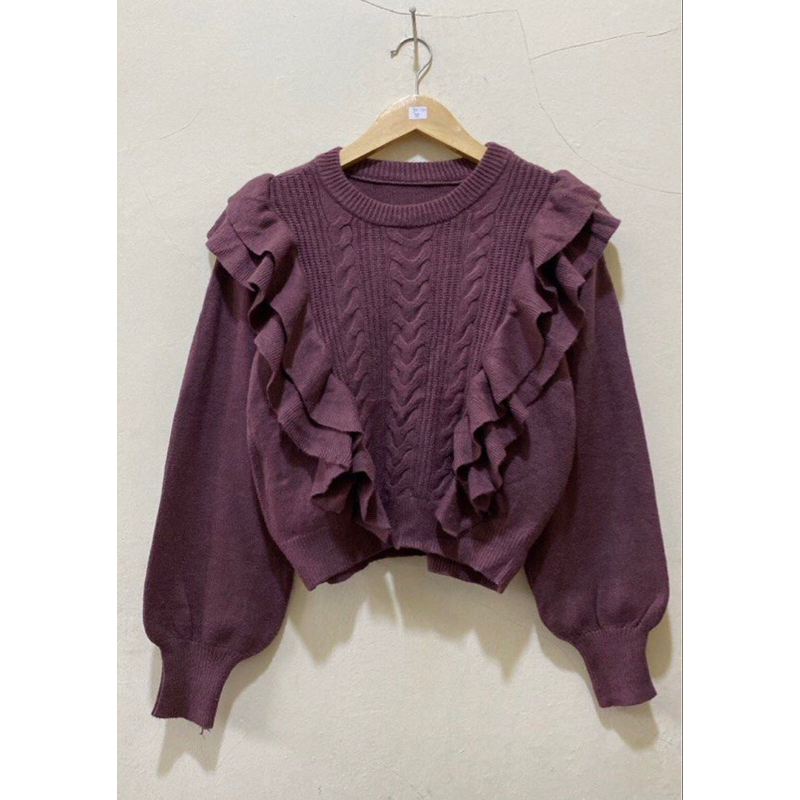 GRL RUFFLE PREMIUM KNIT CABLE