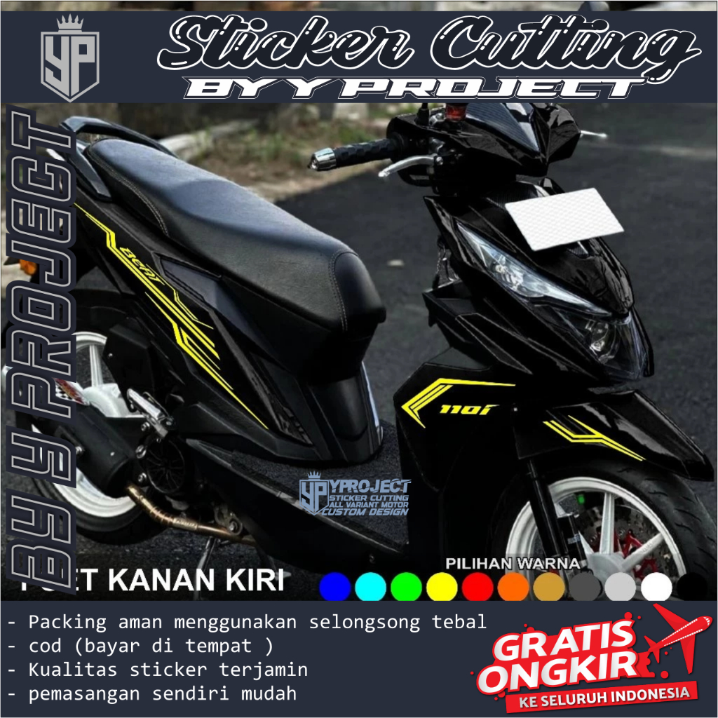 BEAT NEW ESP 2017 2018 2019 CUTTING STICKER cutting sticker motor beat cutting beat fi cutting motor