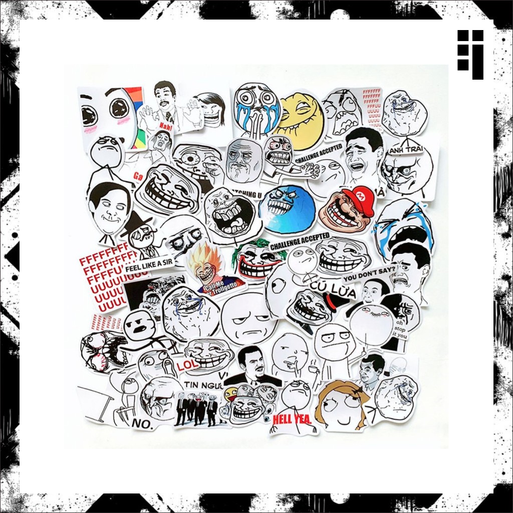 

Stiker Cutting MEME TROLL FACE Vinyl