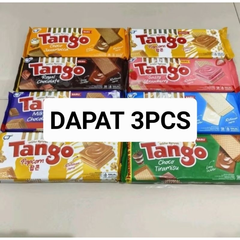 

TANGO WAFER 110 GRAM DAPAT 3 PCS VARIAN RANDOM