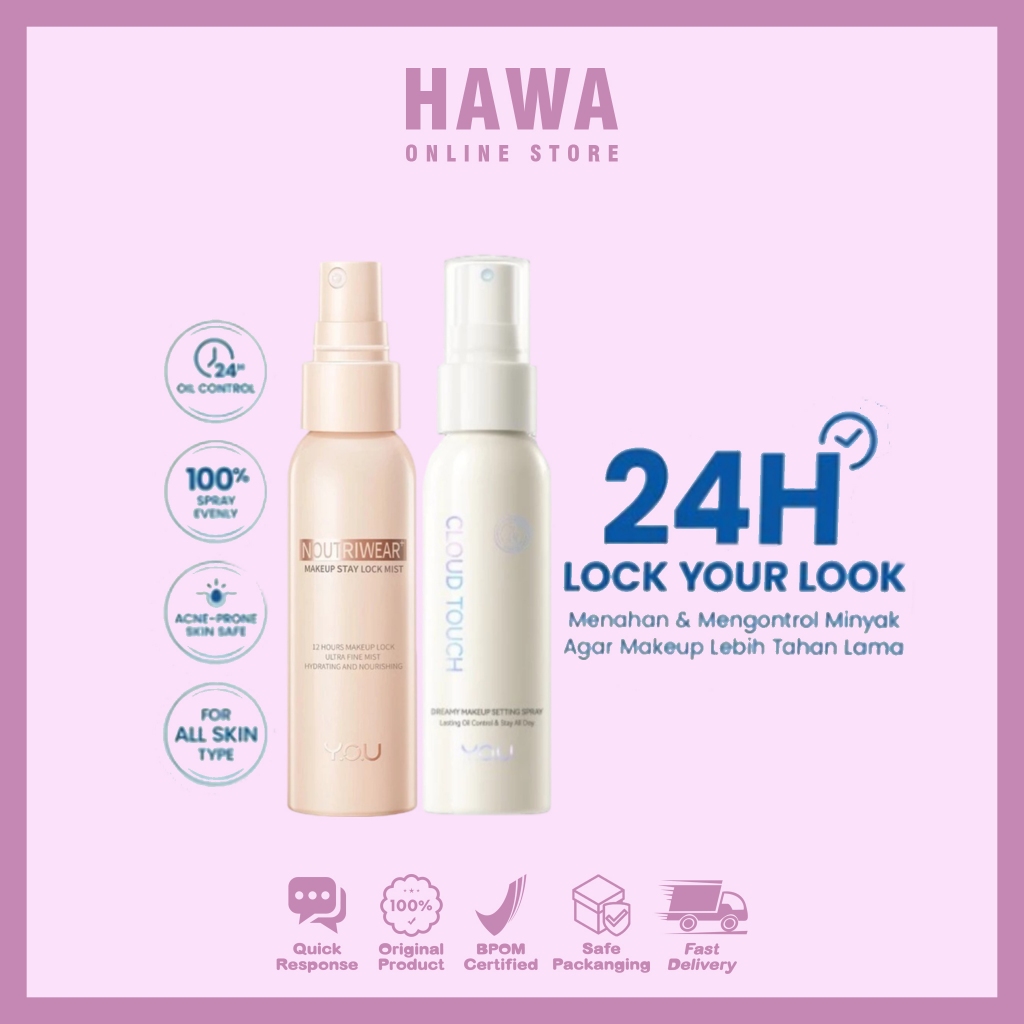 YOU Cloud Touch Dreamy Makeup Setting Spray Makeup | YOU NOUTRIWEAR MAKEUP STAY LOCK MIST