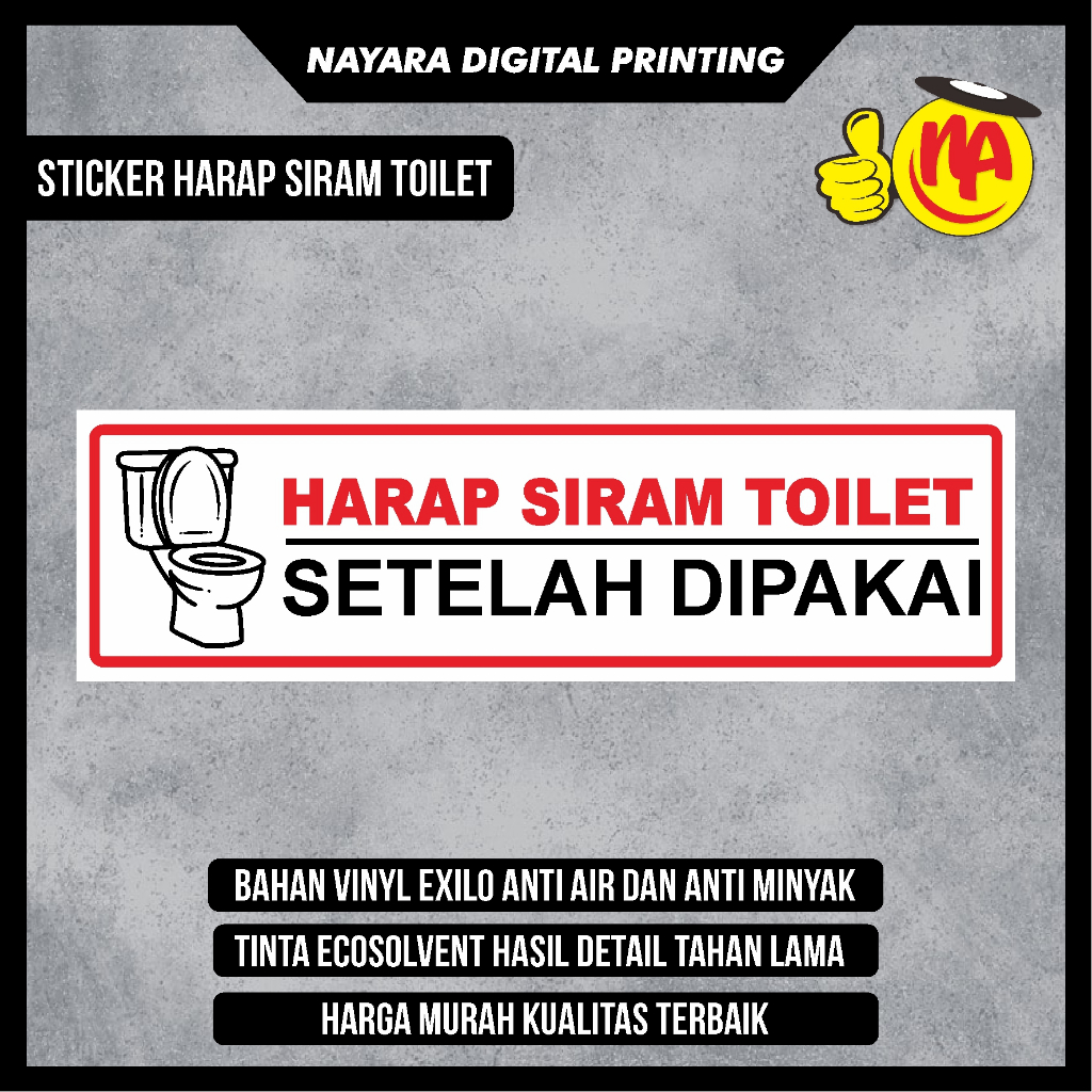 

Sign Sticker harap siram toilet setelah dipakai / stiker harap siram toilet setelah pakai / sticker toilet / sticker kamar mandi