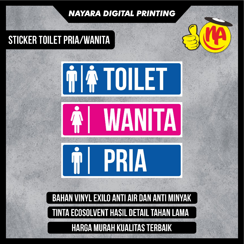 

Sign Sticker Label Toilet / Stiker toilet pria / stiker toilet wanita / stiker kamar mandi / stiker kamar mandi laki laki / stiker kamar mandi
