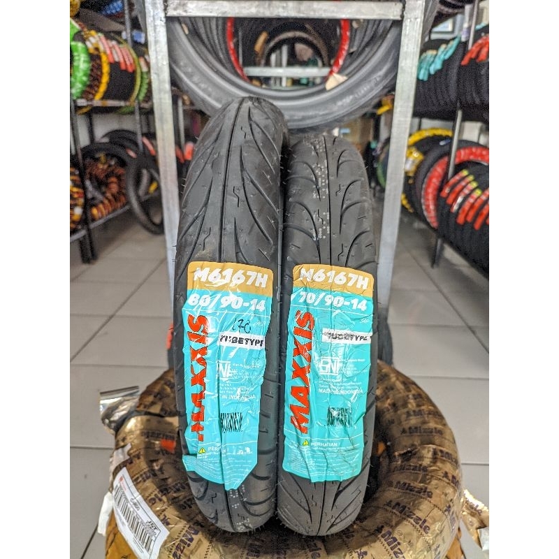 SATUSET BAN MATIC BUKAN TUBLESS MAXXIS M6167H 70/90-14 80/90-14 UNTUK MIO SPORTY KARBU SMILE SOUL