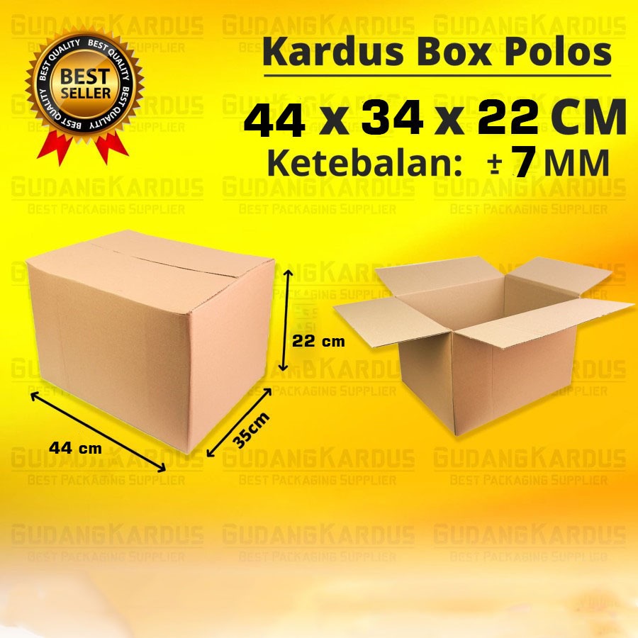 

Kardus Box Polos - Doublle Wall - 44cm x 34cm x 22cm