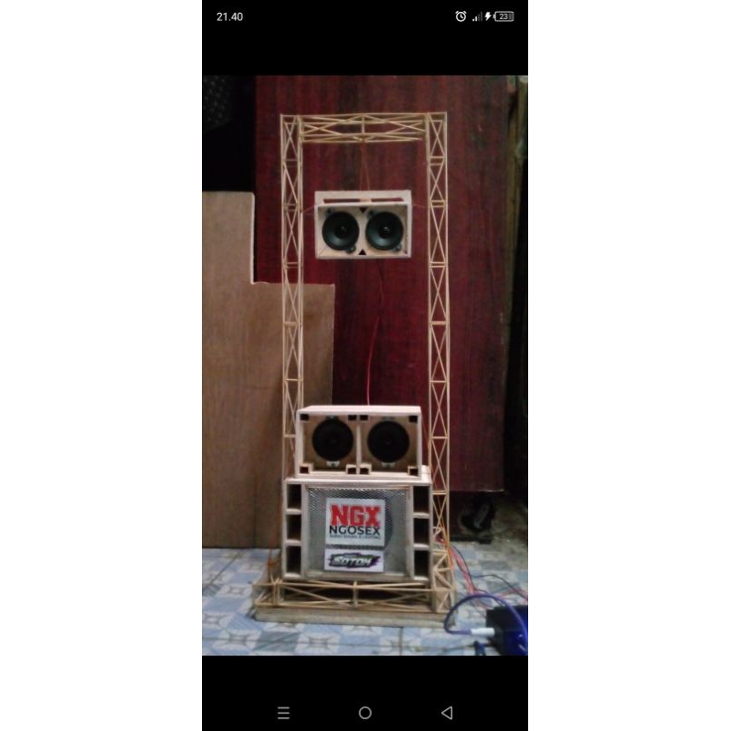 miniatur sound gantung siab bunyi.