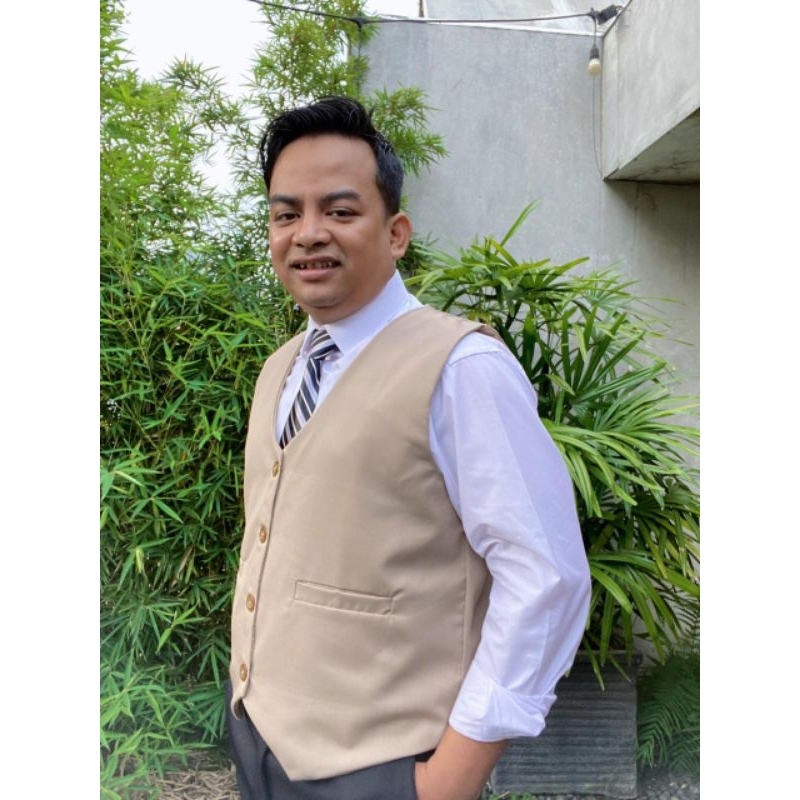 KUALITAS SUPER WEDNESDAY - Rompi Vest Pria Rompi Jas Pria Hitam Navy Abu Maroon Cream Jumbo Slim