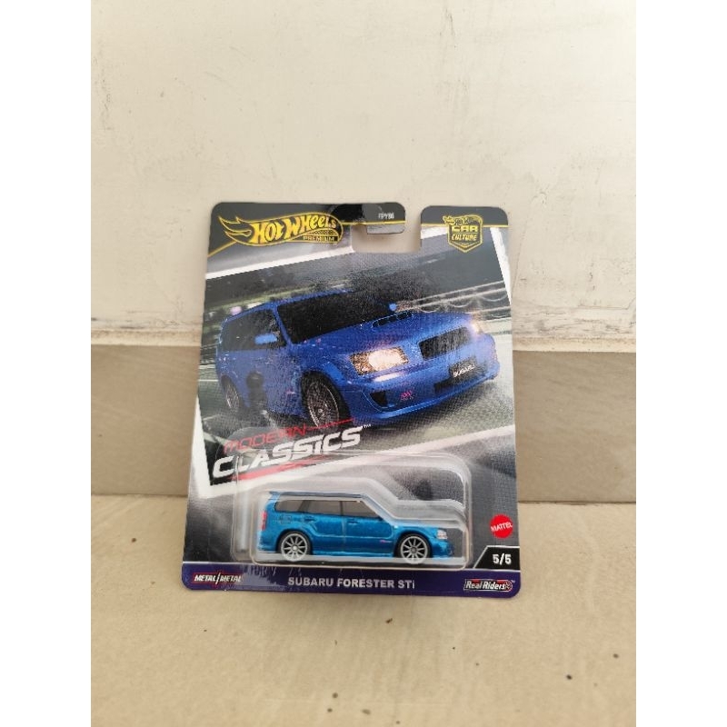 HRV74 - Hot Wheels Premium Subaru Forester STi Modern Classic Biru Mainan Mobil Balap