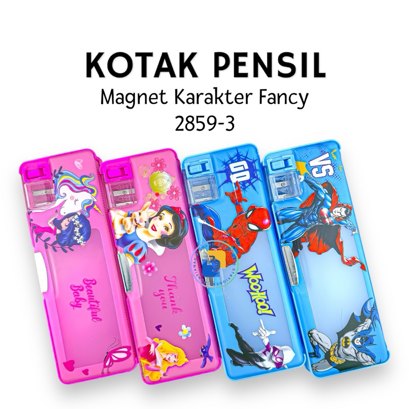 

Kotak Pensil Magnet Karakter Fancy 2859-3 / Kotak Pensil 2 Rautan Termurah - 1 Pcs