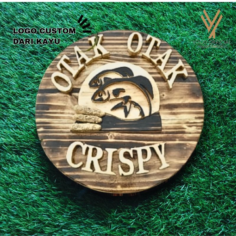 

Papan Nama Toko Kayu Custom Logo Signage Murah
