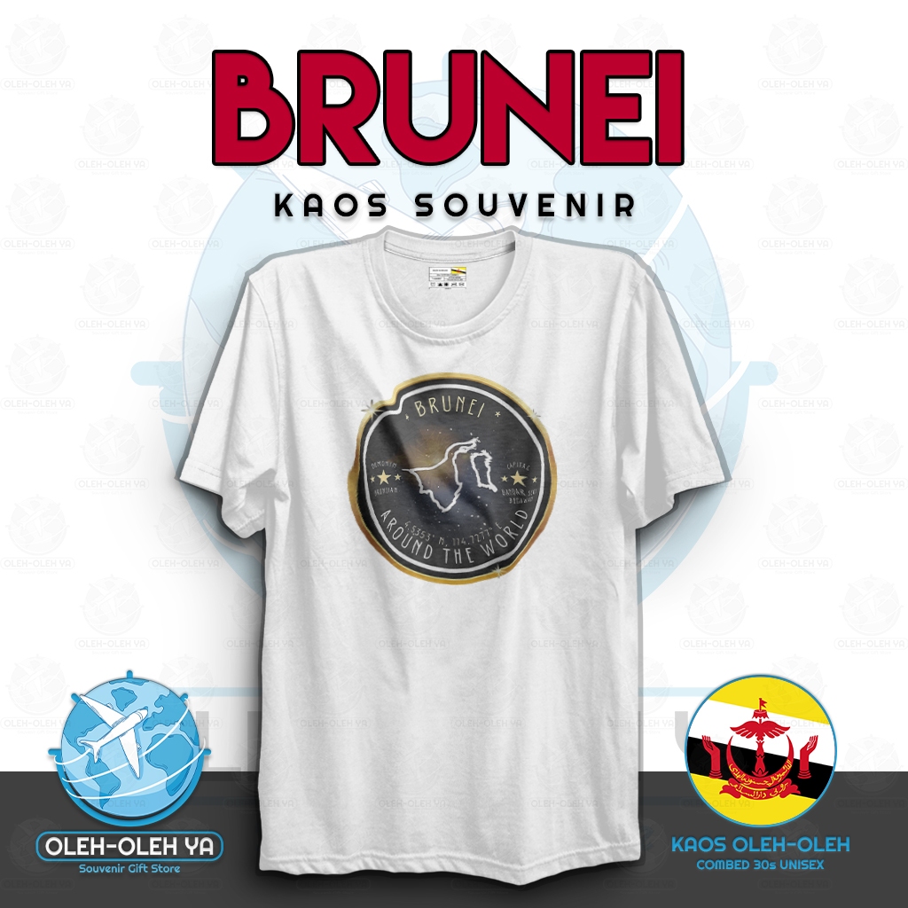 Oleh Oleh YA Souvenir Kaos Brunei Darussalam Oleh Oleh Kaos Brunei T-Shirt Souvenir T-Shirt Brunei D