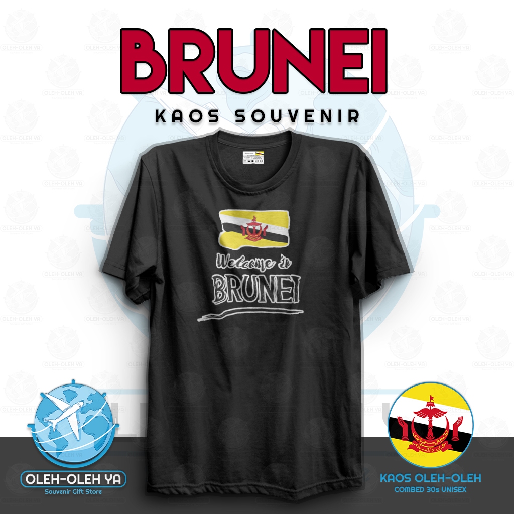 Oleh Oleh YA Souvenir Kaos Brunei Darussalam Oleh Oleh Kaos Brunei T-Shirt Souvenir T-Shirt Brunei D