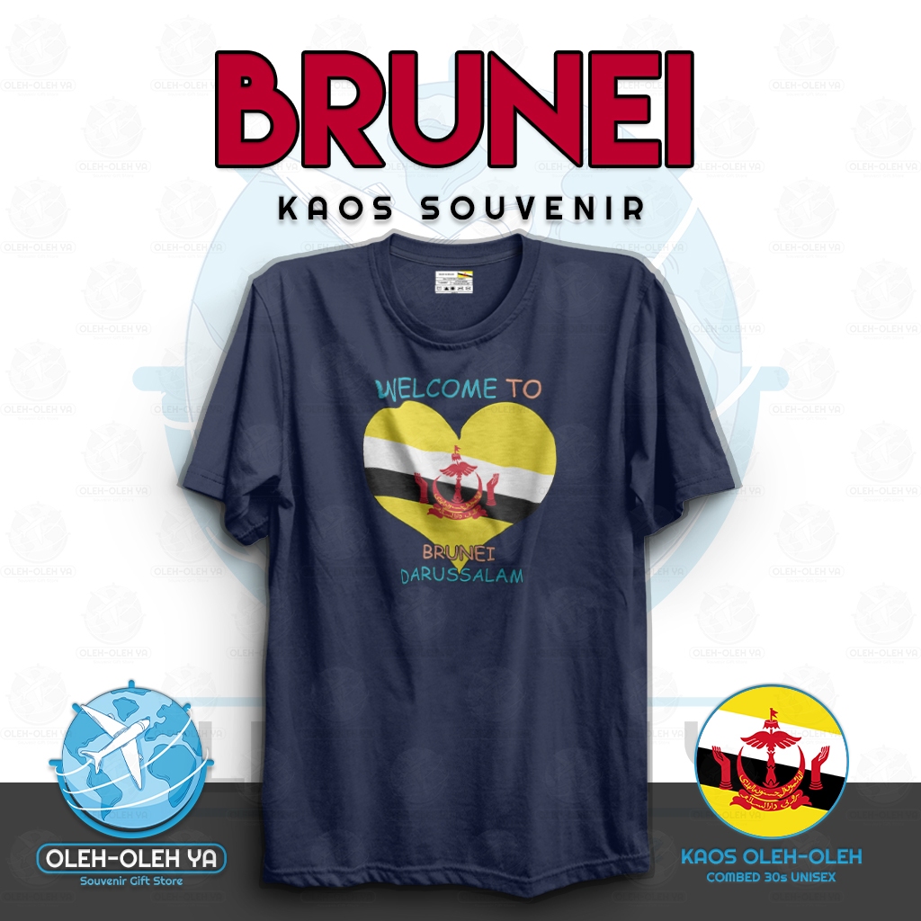 Oleh Oleh YA Souvenir Kaos Brunei Darussalam Oleh Oleh Kaos Brunei T-Shirt Souvenir T-Shirt Brunei D