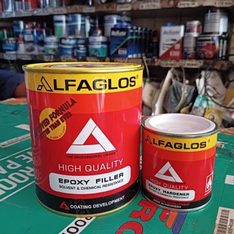 EPOXY FILLER ALFAGLOS CAT DASAR 1KG