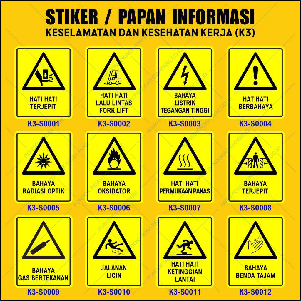 

Stiker Informasi Safety Sign K3