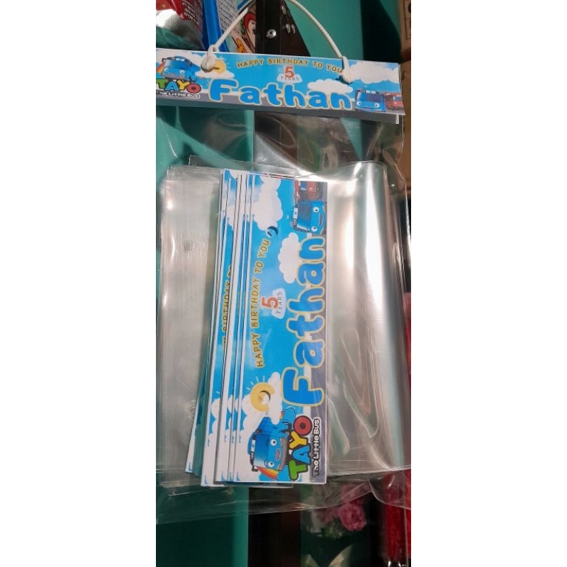 

plastik sovenier Ulang tahun (free desain)
