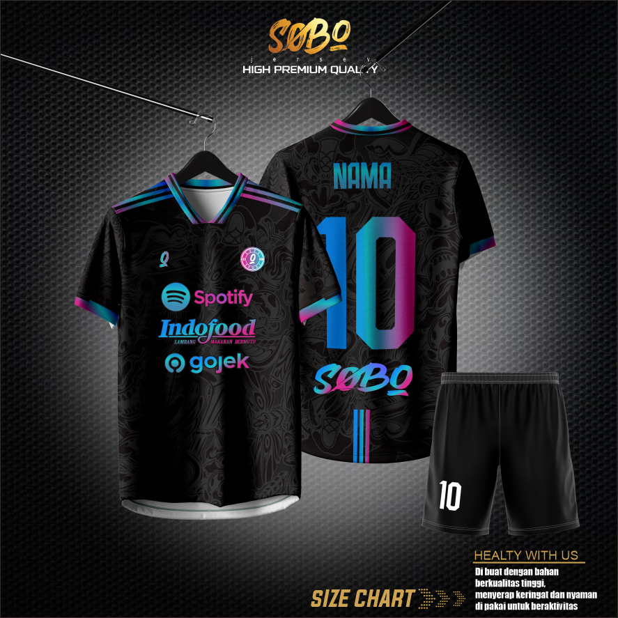 Jersey Sepak Bola | Jersey Futsal | Jersey Voli Custom Free Name Set | Team | Full Printing