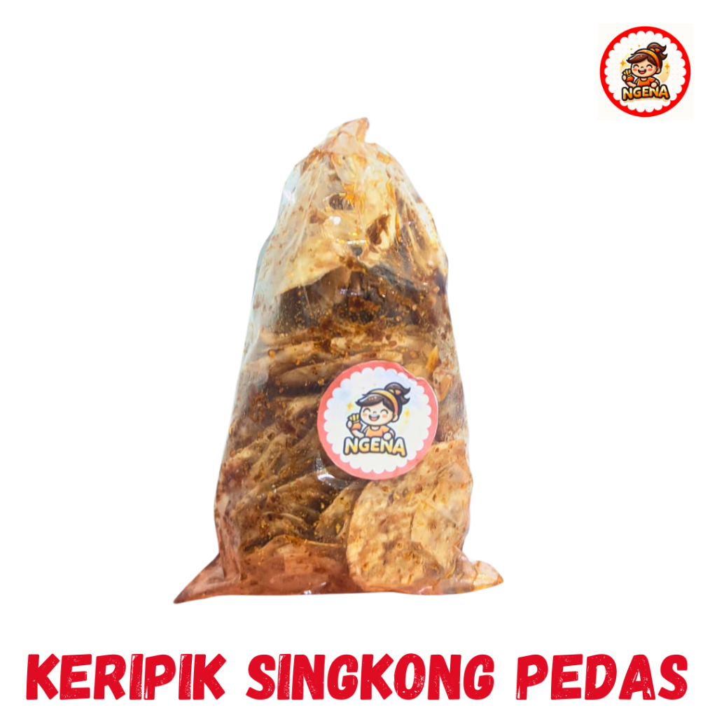 

Ngena Keripik Singkong Pedas Gurih - Renyah, Pedas, dan Mantap! Kemasan 100 250 500 Gram