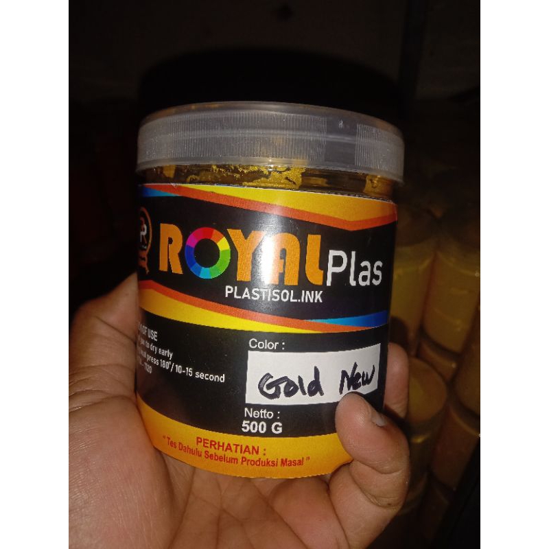 

Tinta cat Plastisol sablon Gold New