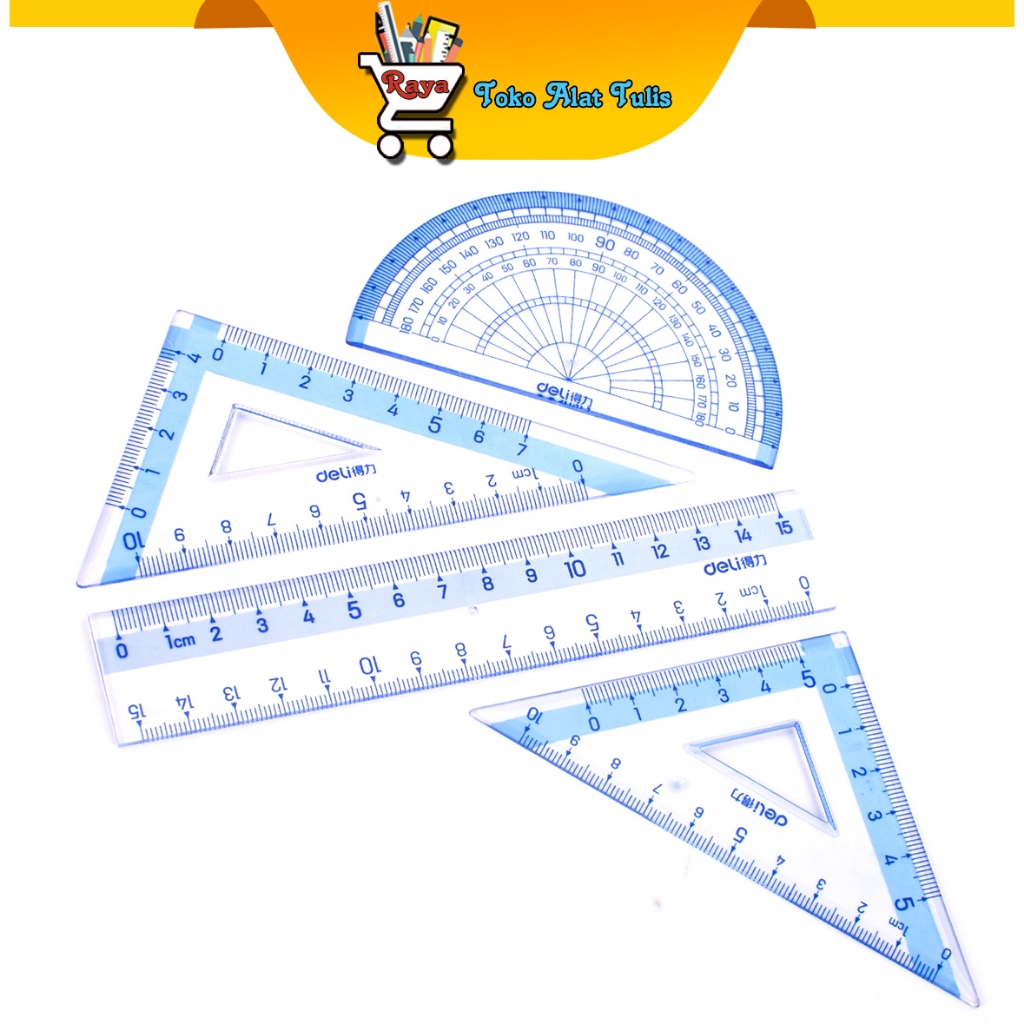 

Deli Penggaris 4 Set Ruler Set 9594