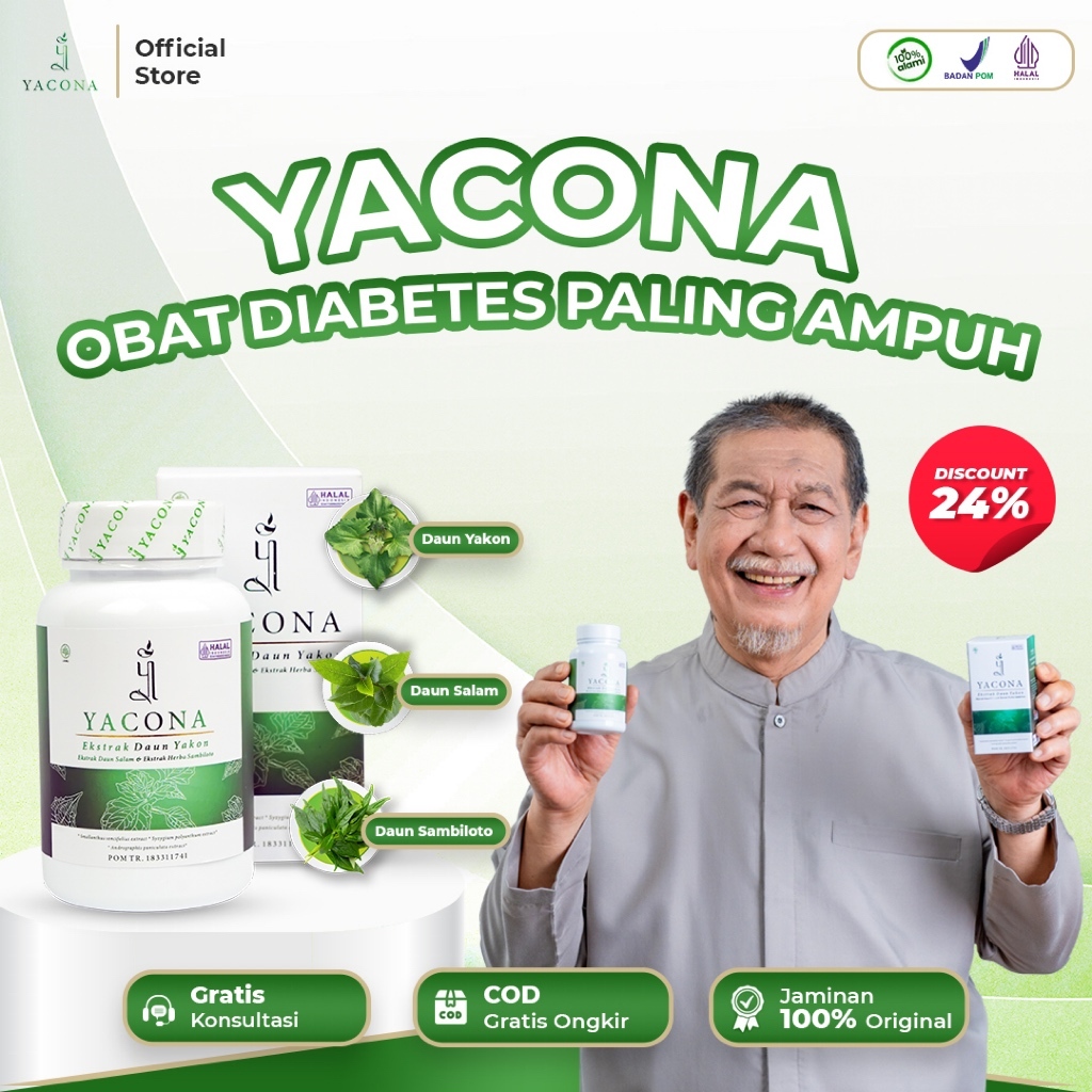 Obat Diabetes Yacona Kapsul Herbal Gula Darah Tinggi isi 60 Kapsul