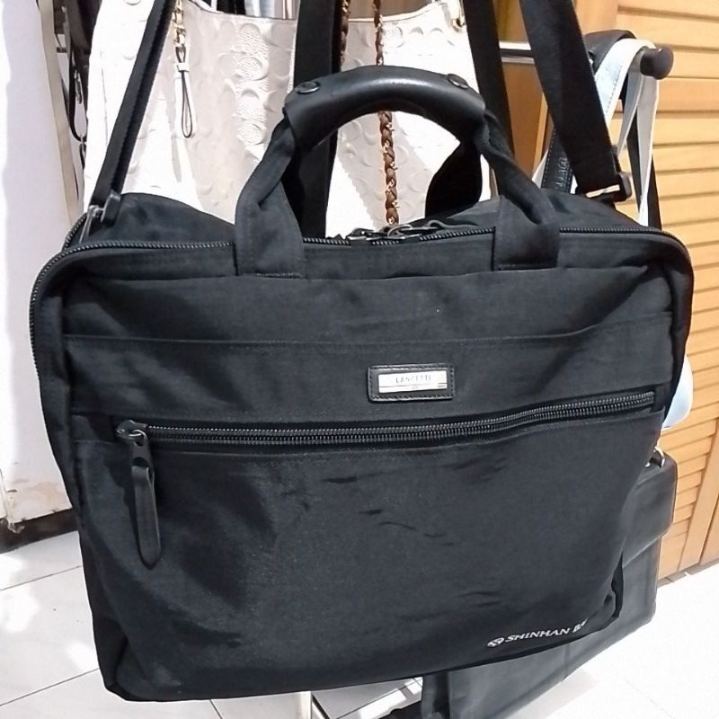 Tas Kerja Nilon Kanvas besar bisa Travel LANCETTI MILANO...