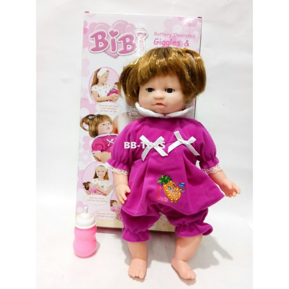 Boneka Bibi Giggles & Coos Baby / Boneka lucu dengan ekspresi mata dan mulut yang dapat bergerak
