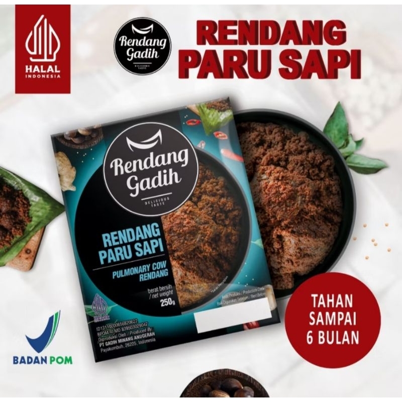 

rendang paru sapi by r gadih 250gr