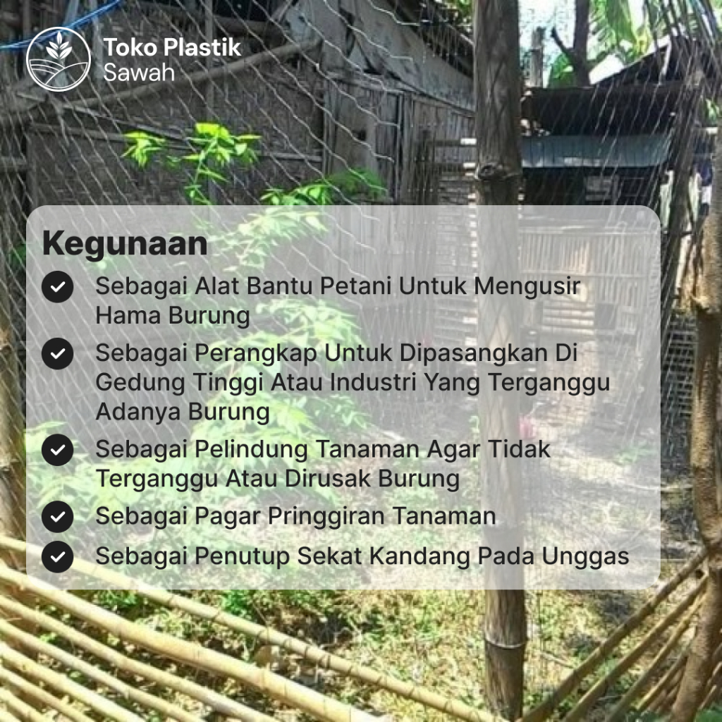 Jaring Pagar Ayam 3 Meter Jaring Trowl Jaring Kandang Ayam Lebar 3 Meter Panjang 2025 Meter