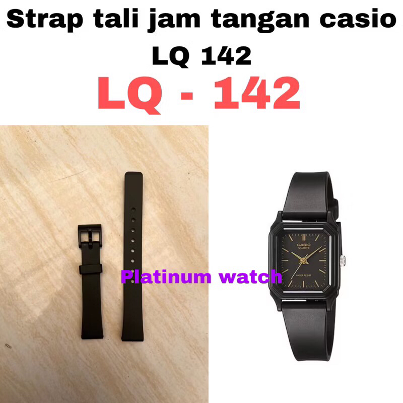 Tali jam tangan Casio LQ-142 LQ-142E.    LQ-142 LQ-142E  strap uk 14mm