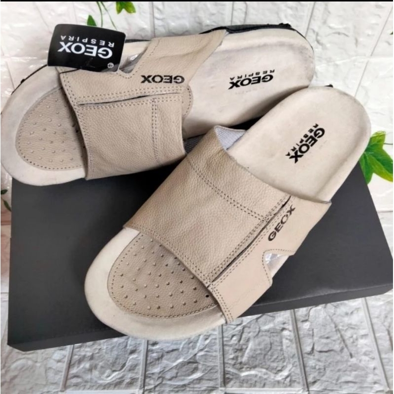 Sandal Slop geox_Sandal Pria Sandal Slop Kulit