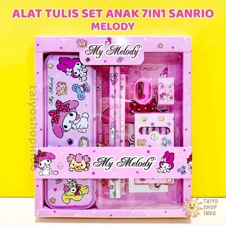 

Alat Tulis Set Anak 7IN1 Sanrio Karakter Stationery Tempat Kotak Pensil Perlengkapan Sekolah - MELODY