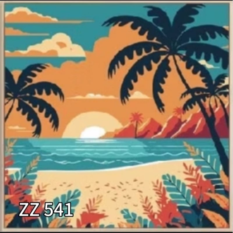 

~@urora~ paint by number 20 x 20 cm set menggambar melukis kanvas digital painting diy