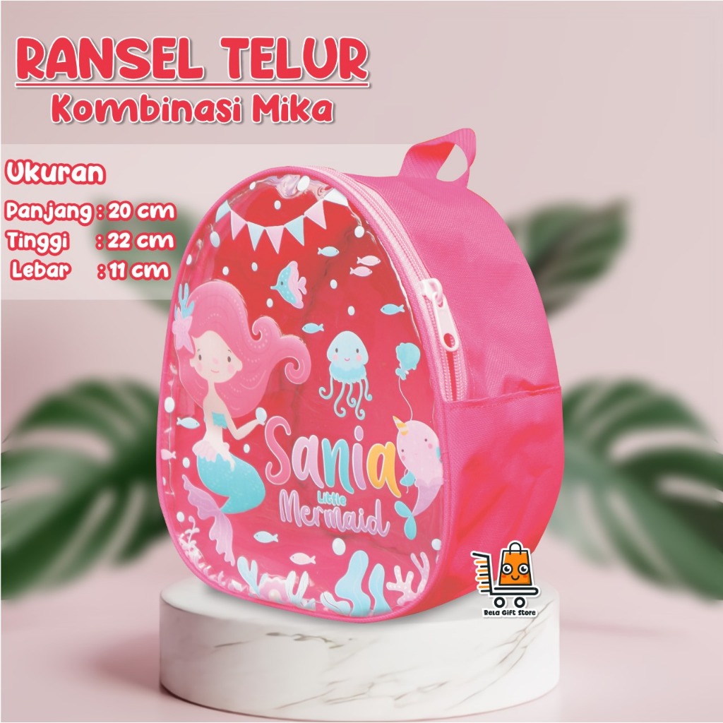 

RANSEL TELUR MIKA / ransel / goodie bag ulang tahun anak / souvenir ulang tahun