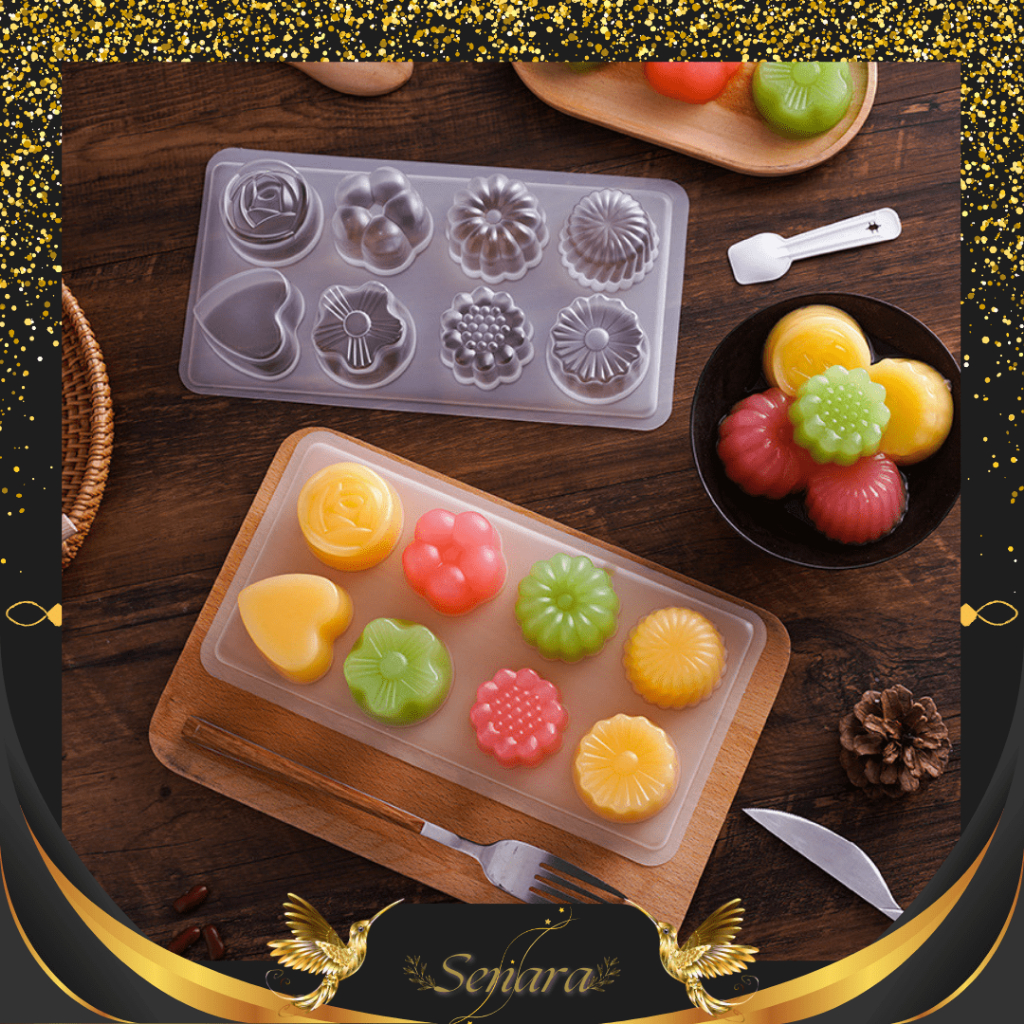 SENARA Cetakan Puding Jelly Tart PP Food Grade Motif Lucu Tahan Panas / Cetakan Jelly Flora / Cetaka