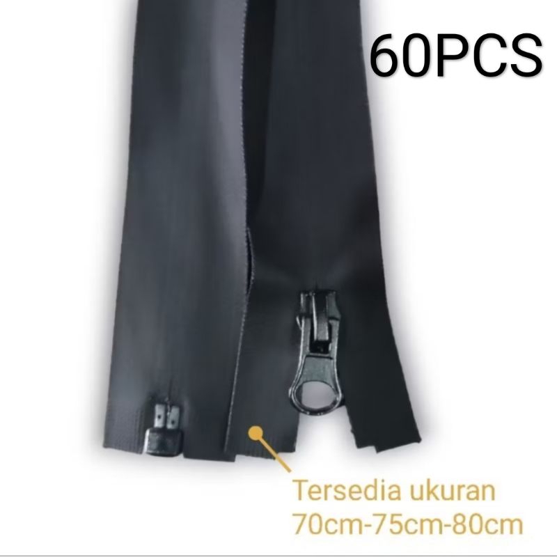 (60PCS) Resleting jaket waterproof 70cm 75cm 80cm resleting anti air GROSIR