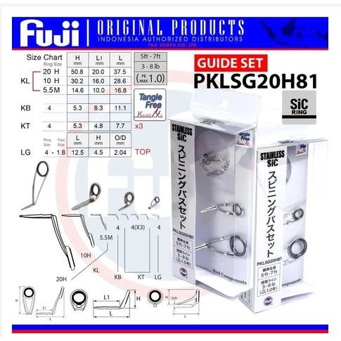 Fuji ROD Component Setting | Set Ring Guide Fuji SiC | Cincin Joran Fuji | Casting Spinning | Baitca
