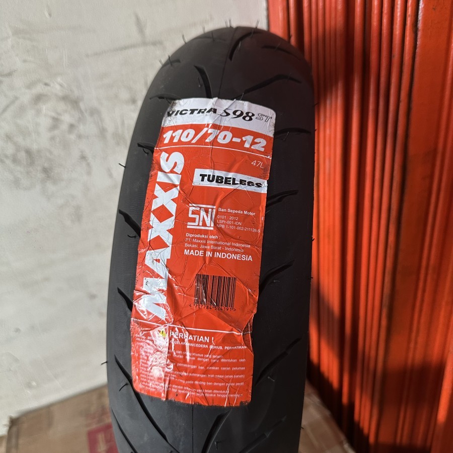 47L 110/70 RING 12 MAXXIS VICTRA S98ST BAN TUBELESS LUAR TL FOTO RODA VELG MOTORCYCLE BUKAN SWALLOW 